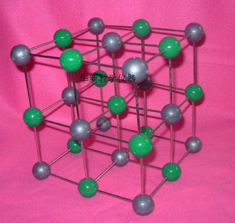 氯化钠模型  教学仪器 分子结构模型 化学实验课 塑料球 金属杆