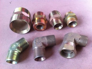 加工异性高压油管直头弯头45#钢ABCDHK型 快速胶管接头对丝三通