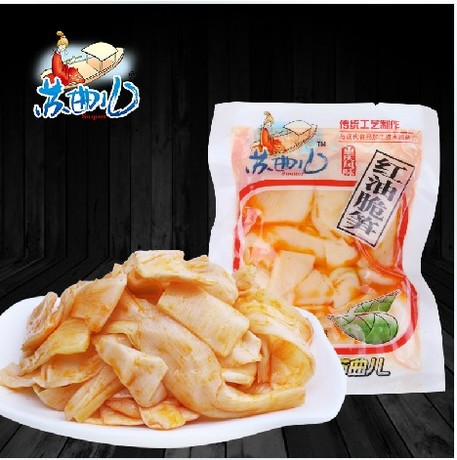 重庆特产苏曲儿 红油 山椒脆笋 休闲零食 新包装 包邮