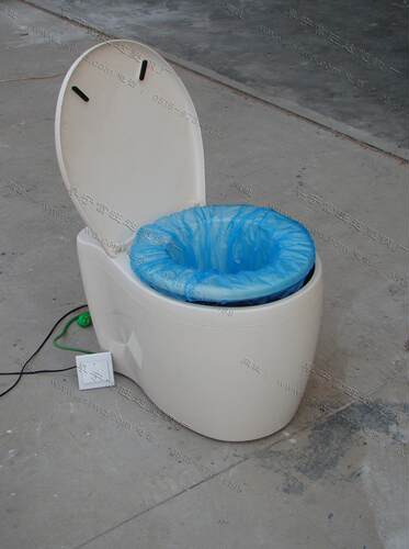 环保厕所 移动厕所工程塑料免水冲电动打包座便器 - 封面