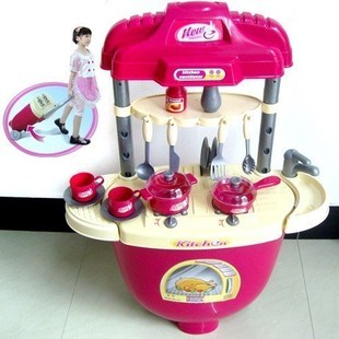 雄城带灯光音乐做饭过家家玩具