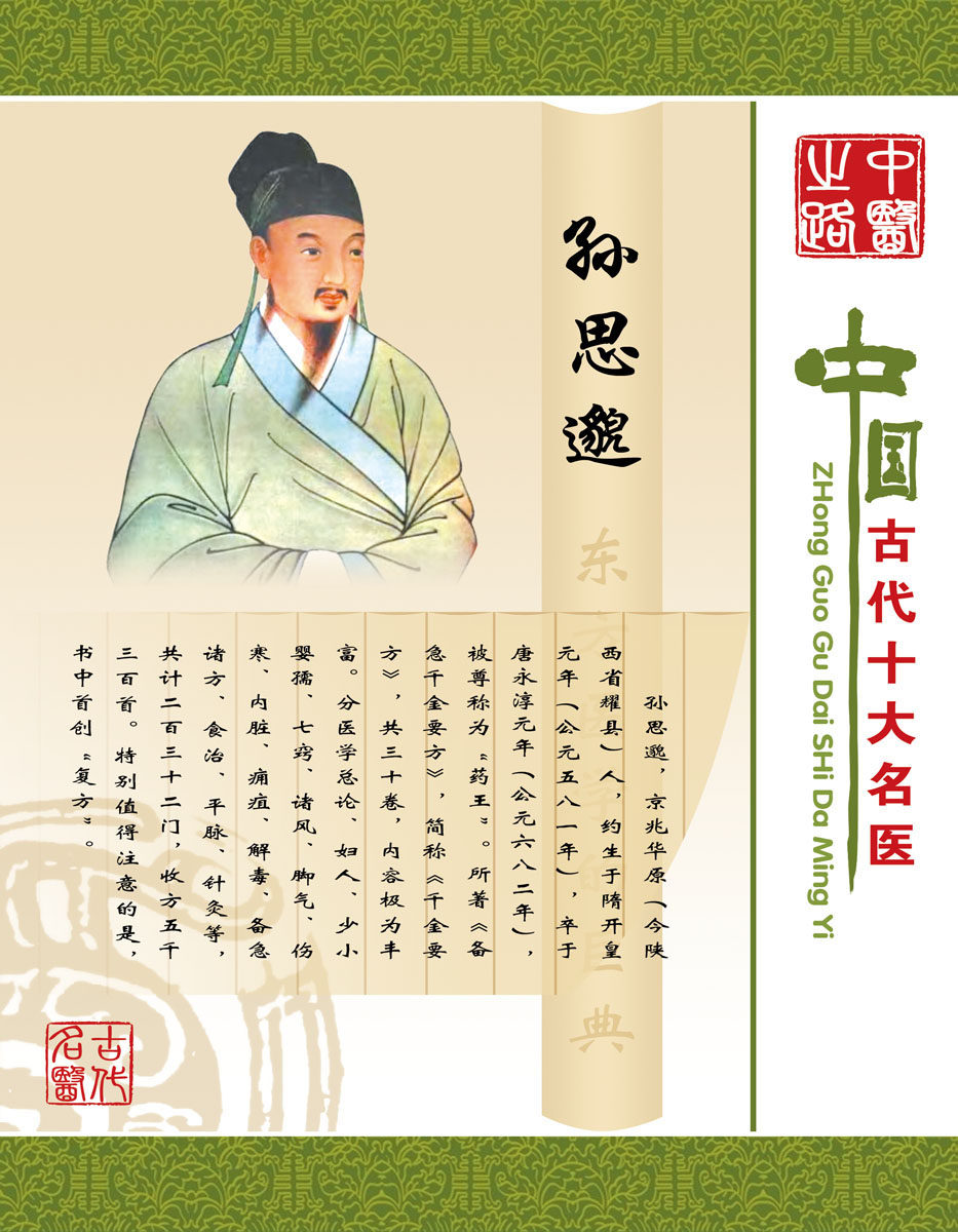 572海报印制海报展板素材109孙思邈简介绍名人名言格言(12)