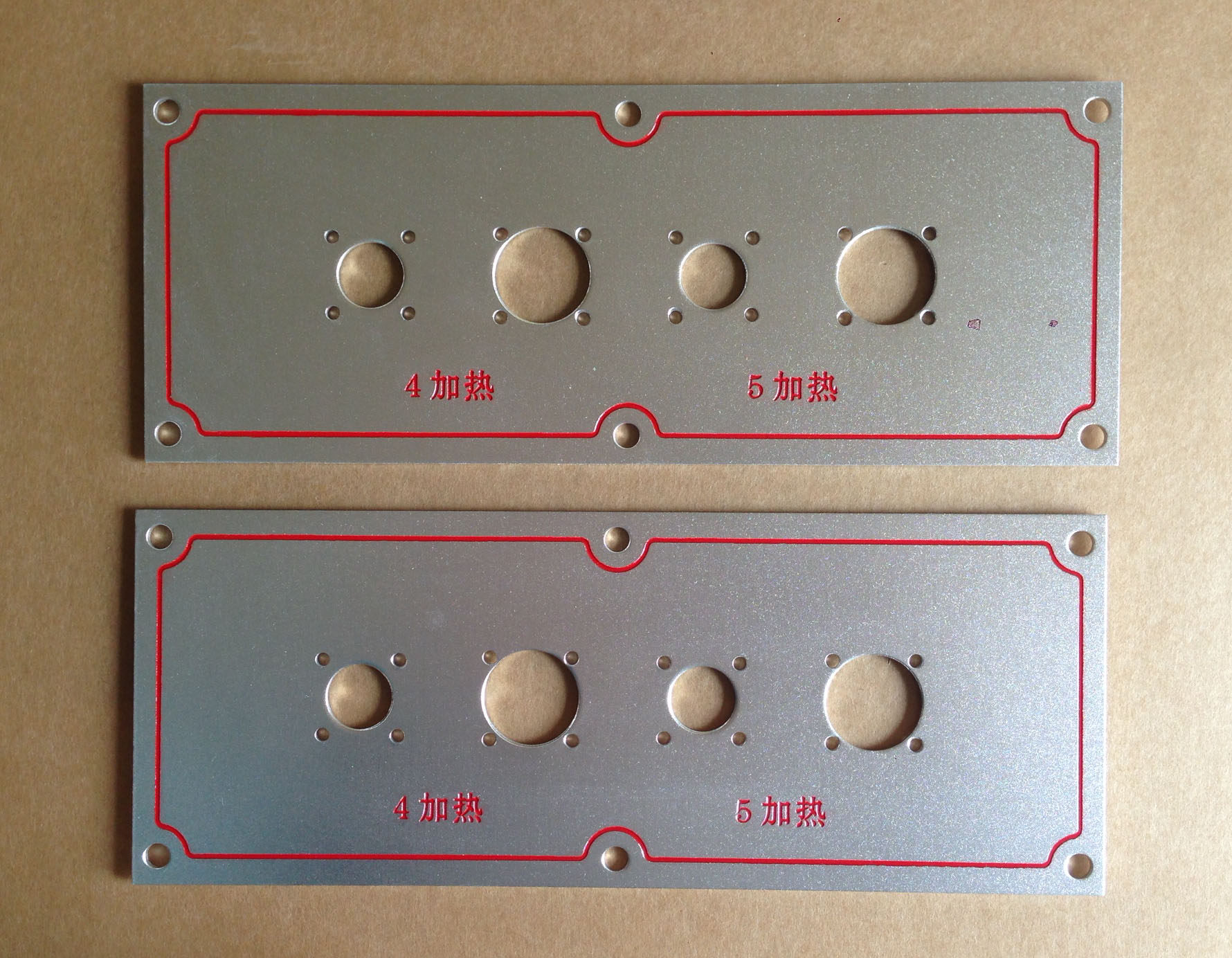 定做金属拉丝铝合金不锈钢机器设备仪器丝印腐蚀氧化铝面板定制作