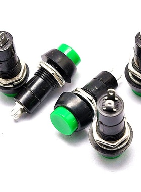 绿色 PBS-11A 按钮开关 复位/圆形/按键/自锁开关 PBS-11B