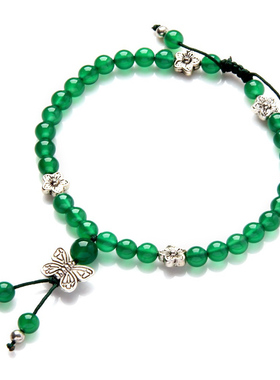 天然玛瑙手链编藏蝴蝶