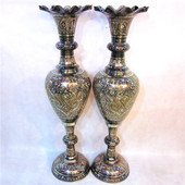 巴基斯坦实拍新款 铜雕手工艺礼品铜器进口开业乔迁新居招财进宝瓶