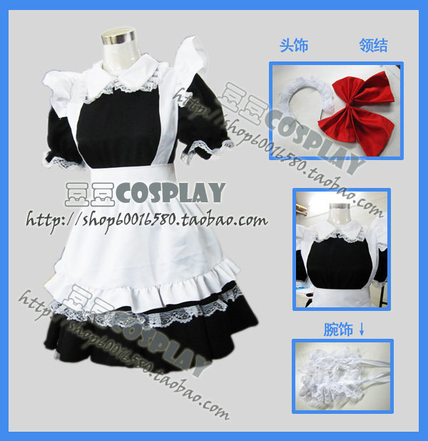 cosplay动漫，游戏经典女仆cos服装免邮定制