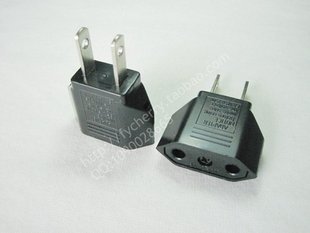 扁脚(日式/中式插头)转成小欧式二圆孔插头 中国插头转欧洲插头
