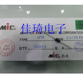 快恢复二极管SF54 SF56 SF58  DO-27 全新MIC 现货现货