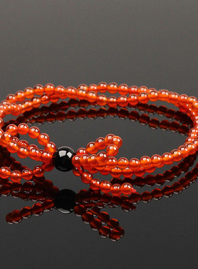 天然红玛瑙多层百搭手串