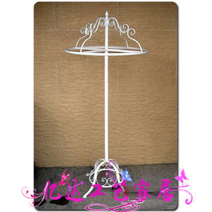 铁艺服装展示架旋转挂衣架圆形服装架服装店货架落地式橱窗中岛架