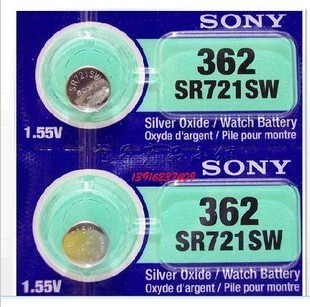 原装正品 SONY索尼 SR721SW纽扣电池 1.55V 氧化银 362纽扣电池