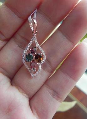 碧玺925银甜美风新鲜出炉吊坠