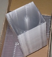 【满25个起包邮】水晶光盘盒CD正方盒DVD光碟盒CD玻璃盒透明CD盒08明单碟透明VCD盒子重光盘盒收纳盒可装插页
