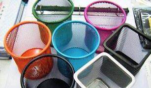 网状笔筒 双规格 圆形/方形 铁丝网