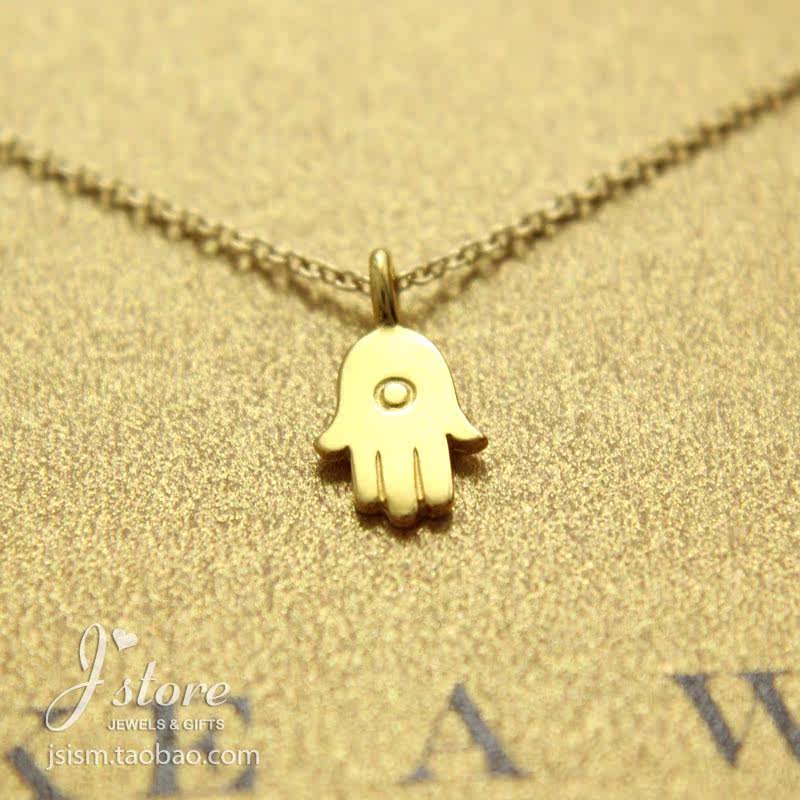 美国Dogeared正品㊣许愿项链※925银/银镀金链 hamsa 小手