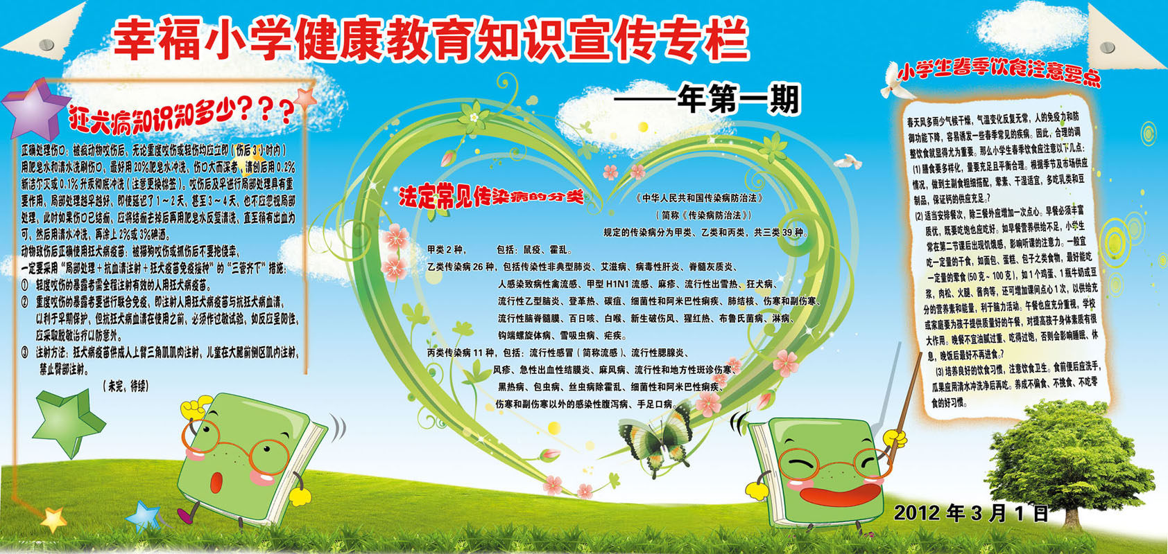 海报印制663展板素材528小学健康教育知识宣传专栏