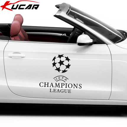 kucar个性汽车装饰贴纸 欧洲冠军联赛皇马巴萨 AC米兰足球侧门贴