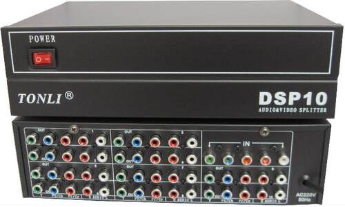 仝丽 DSP10 10口色差分配器 一进十出 分量音视频分配器 1分10