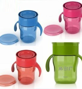 美国购新安怡Avent自然啜饮杯防漏幼儿水杯360度唇控宝宝学饮杯正