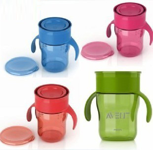美国购新安怡Avent自然啜饮杯防漏幼儿水杯360度唇控宝宝学饮杯正