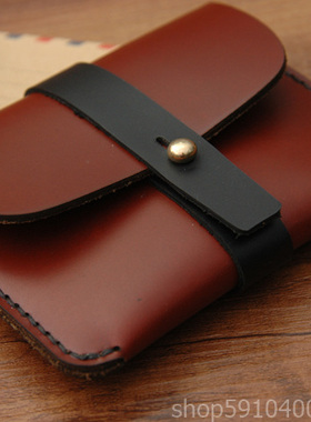 手工纯牛皮 驾照男士小钱包 男式零钱包 真皮小卡包 男女式小钱包