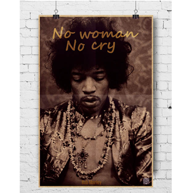 亨德里克斯海报吉米Jimi Hendrix吉他大师酒吧贴画复古风格画芯