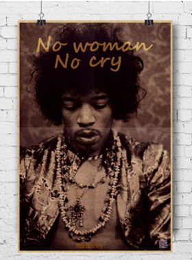 亨德里克斯海报吉米Jimi Hendrix吉他大师酒吧贴画复古风格画芯