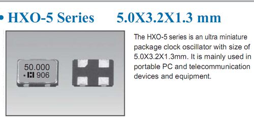 HOSONIC HXO-5S OSC 5032 有源贴片晶振 鸿星 各频率 1-125MHZ