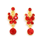 Shi Huanqi E085 red ear ear clip the wedding dress of the bride wedding accessories dress earrings sale sales