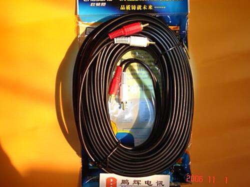 Choseal/秋叶原Q-401音频线二对二rca4头莲花线影音纯铜线材 30米