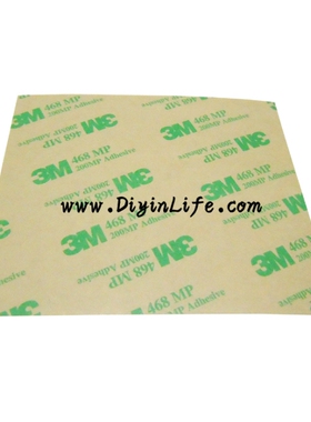 3M 468MP 双面胶 铭牌/标志粘接 短期耐温204度 120*100(mm)