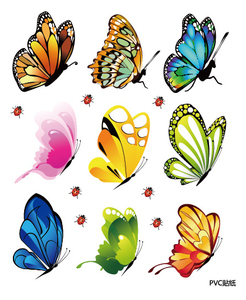精品墙贴9只蝴蝶卧室客厅儿童房装饰贴画墙贴纸寝室宿舍清仓特价