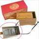分段艾条专用艾盒 竹制双柱艾灸盒 温灸器艾绒 温灸盒艾灸盒