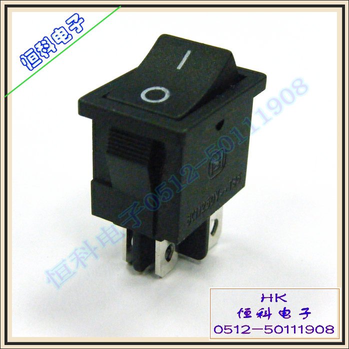船型开关 4只脚 KCD1-201 KCD3电源开关电子开关 纯铜触点