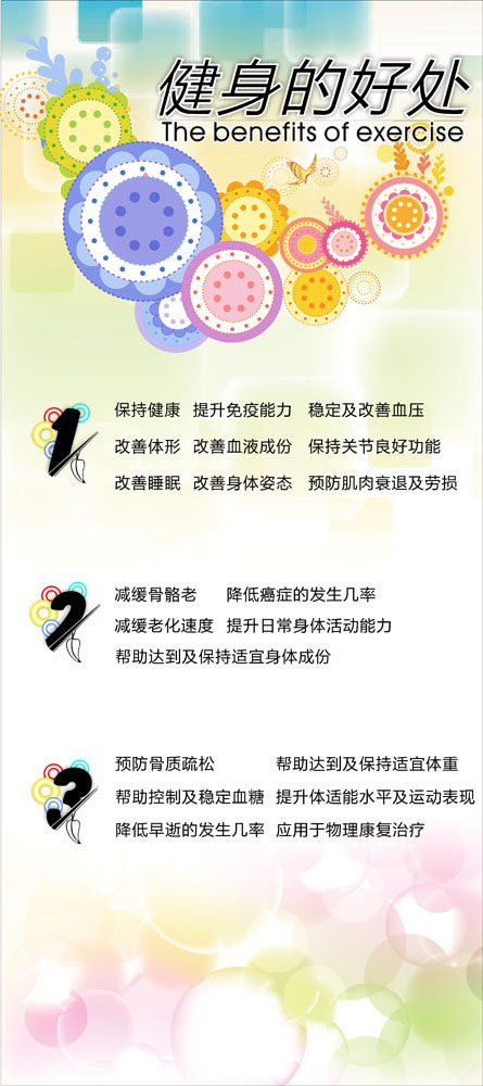 611海报印制海报展板素材106健身的好处x展架