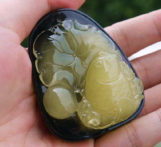 独家双色天然琥珀老蜜蜡挂坠链珠虫珀胸针花朵吊坠原石项链雕件9