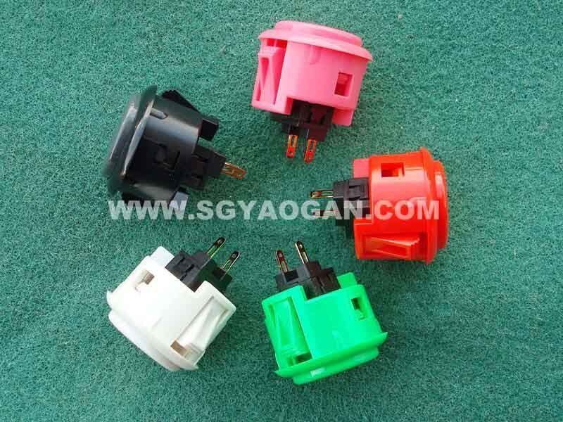 日本按键 原装三和按纽(SANWA) 六色，深红，绿，黄，蓝，黑，白