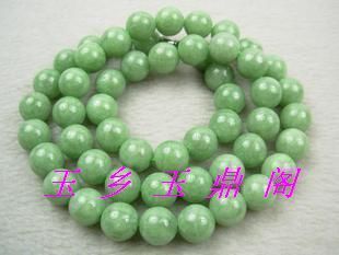 缅甸翡翠a货冰糯种浅阳绿项链8mm10mm13MM散珠圆珠diy配包邮