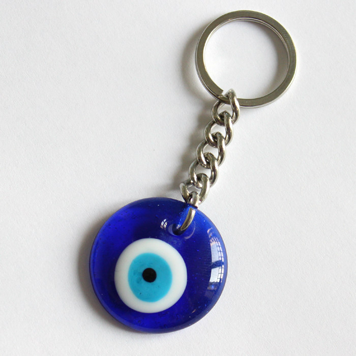 Turkey Blue Eyes Key 3 centimeter Glass Pendant Greece Devil Eye Medusa The eye evil eyein the Festive supplies/Gift , Gift ideas , Keychain  category - from Buy2taobao.com to provide professional Taobao agent buy service
