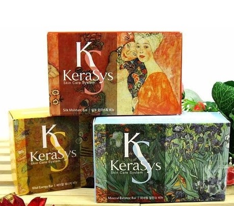 韩国卡莱丝kerasys名画KS香水皂丝润清爽活力一块新老包装随机
