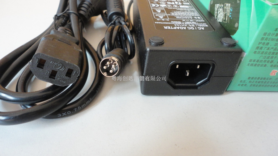 粤海12V5A代用创维显示器电源 JS-12050-3S,P1 2=+12, P3 4=GND.