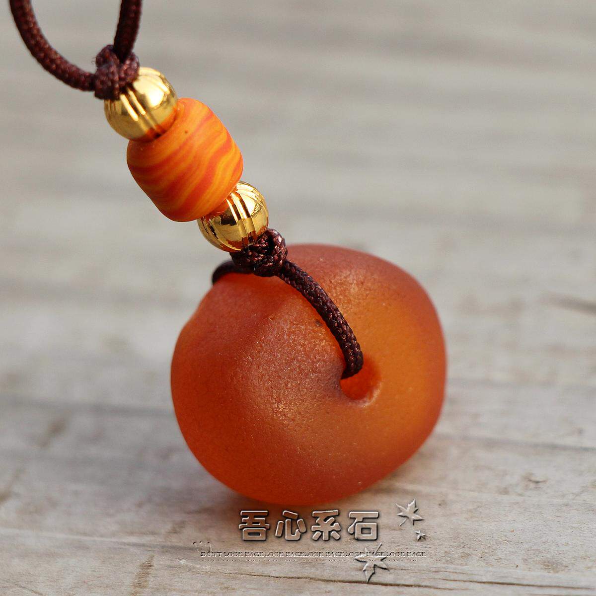 『系石』DIY散珠M40古董蜜蜡西藏传世老蜜蜡饼子吊坠散珠项钏