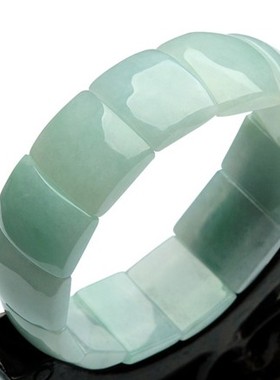 a糯种翡翠手镯子竹排男女款手链