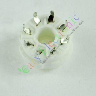 八脚陶瓷PCB电子管镀银管座GZC8-Y适5Z2P 6j8p EL34 KT66 KT88等