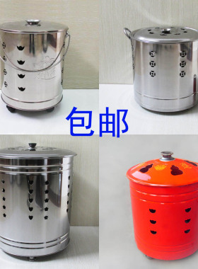加厚烧宝桶不锈钢化金桶元宝炉烧纸桶器烧经桶聚宝桶包邮加大小号