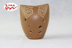 新款红陶土烧制真品专业演奏型9孔人面辽埙乐器 张科举制手工直销