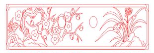 JD376 精雕图 精雕源文件 前边板 浮雕图 梅花兰花