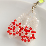 Slipper slippers phone chains pendant hanging Japan Czech Crystal beads hand-beading DIY kits