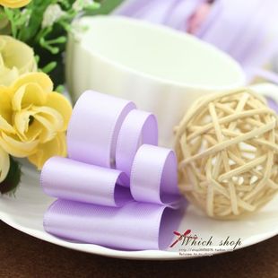 6-38MM纯色430浅紫雪青色双面涤纶带发饰diy材料丝带5码价约4.5米